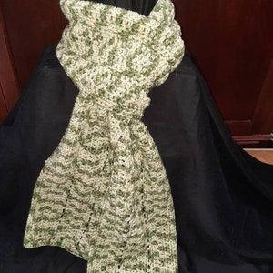Handmade Crocheted Tundra Unisex Scarf,  &quot;Heute Pooling&quot; Perfect Length to wear in many Styles, Great for Women or Men