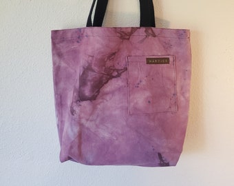 Hand-Dyed Handmade Canvas Tote Bag | Made in USA | Purples