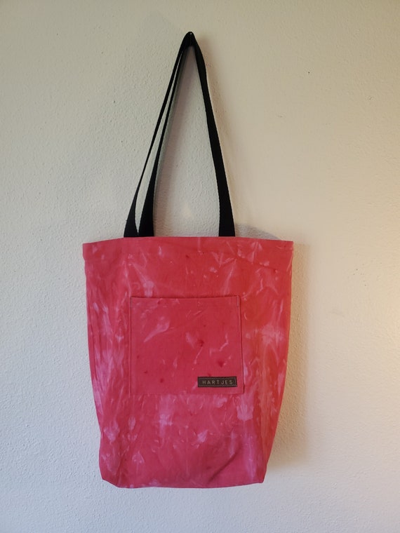 Hand-Dyed Handmade Canvas Tote Bag | Made in USA | Red