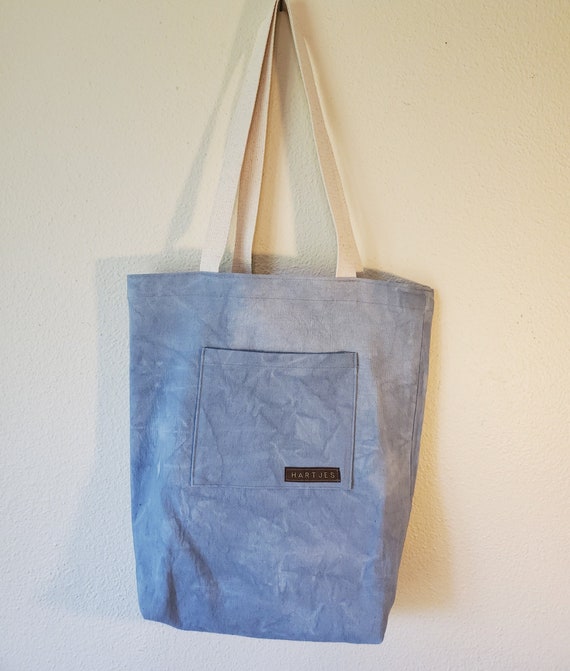 Hand-Dyed Handmade Canvas Tote Bag | Made in USA | Light Blue