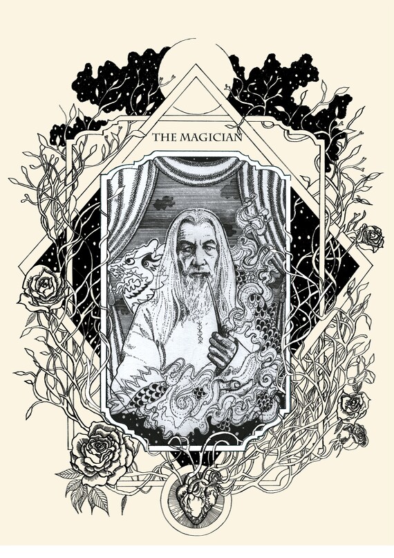The Magician Tarot Card Print Etsy