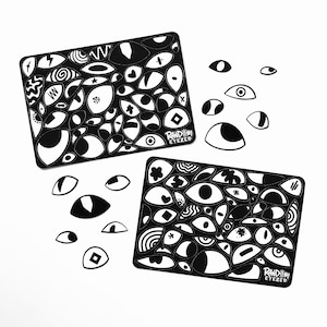 Eye Stickers - 2 versions - Over 40 Stickers per sheet