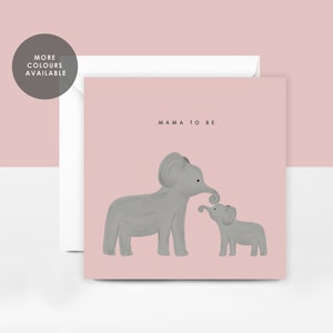 Mamá para ser tarjeta de felicitación / tarjeta de ducha de bebé / nueva mamá / madre para ser / nueva tarjeta de bebé / tarjeta de animales / tarjeta de elefante