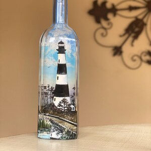 Lighthouse Wine Bottle Etsy