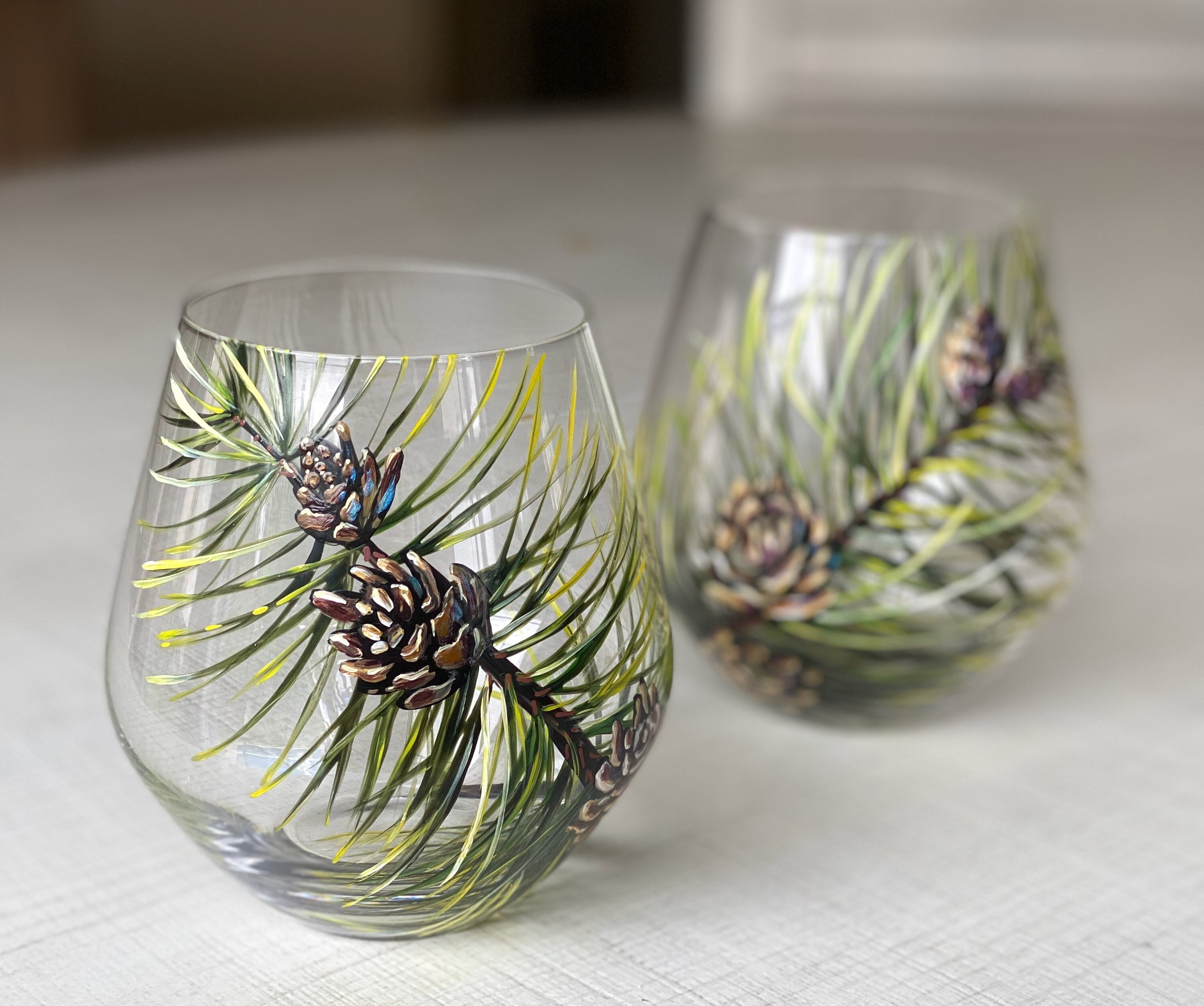 Woodland Stemless Wine Glass Set by Twine - The Best Wine Store