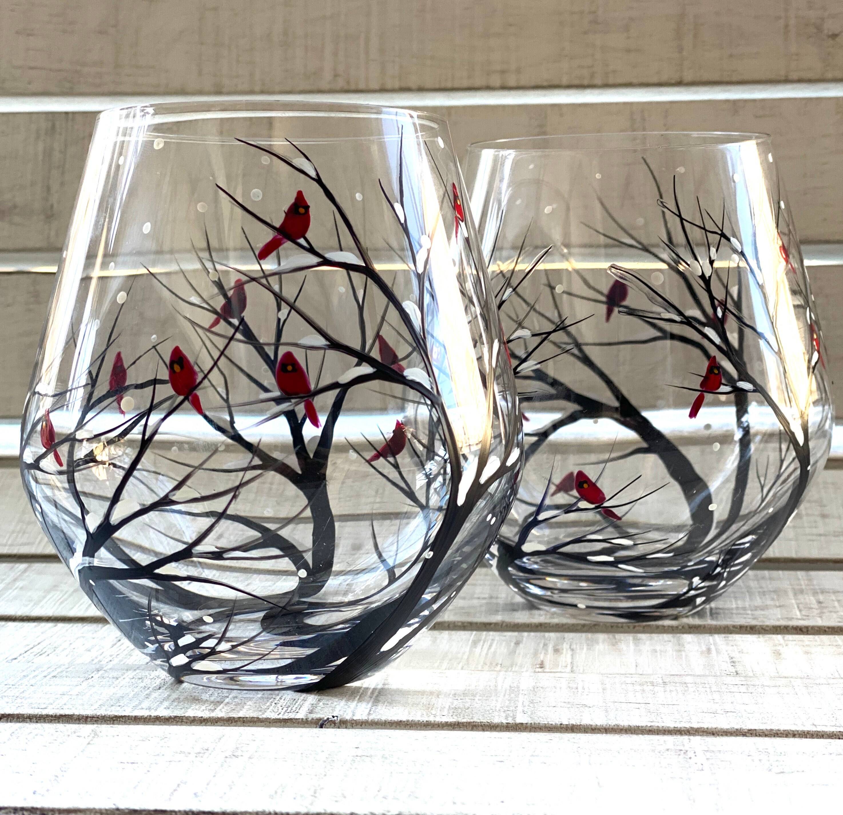 Four Seasons Tree Wine Glasses Spring Summer Winter Fall Set of Four Hand  Painted Art Unique Wedding Anniversary Birthday Housewarming Gift -   Sweden