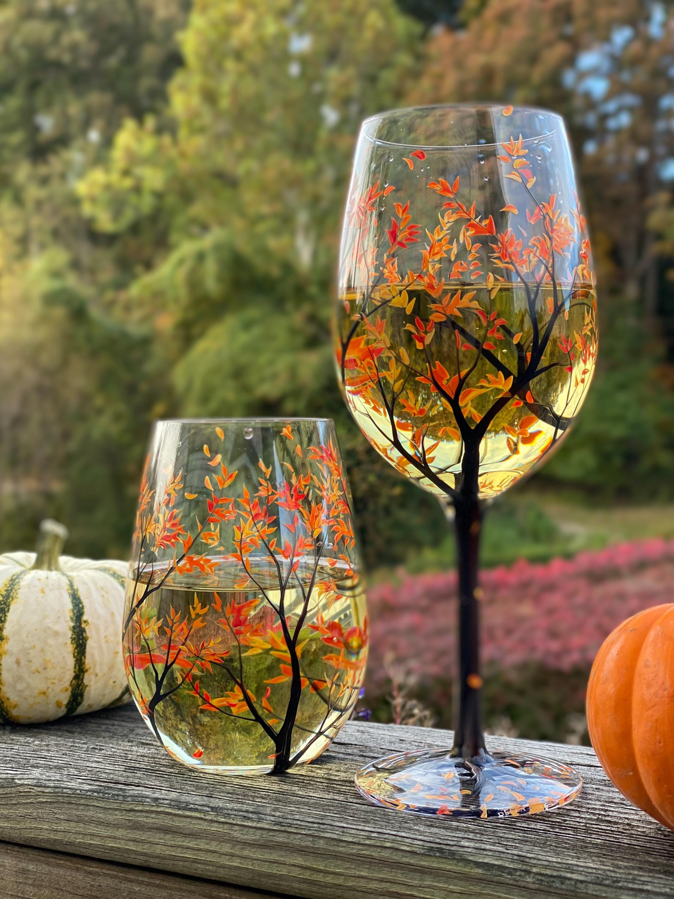 wine glass gift set Wine Lovers Red and White Wine Glass Candle Gift Set 6