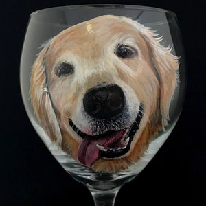 Pet Portrait Hand Painted Glassware Wine Glass Dog Cat Animal Memorial Collectible Unique Gift Beer Mug Personalized Custom from your Photos image 8