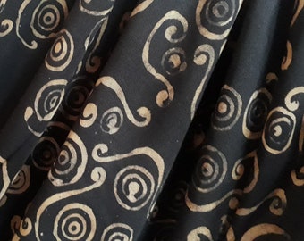 Sarong 1.85m x 1.15m, Tuch Pareo Lunghi Schal Wickelrock schwarz spiral