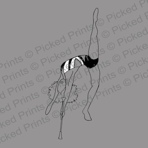 PNG Baton Twirler Majorette Layout Sketch Curly Hair Printable File Design for Digital Download Print Your Own Stickers Shirts Mugs Gifts