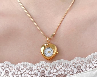 Collier ras-de-cou minimaliste en or et argent, collier ras-de-cou cœur, collier pendentif vintage pour femme, cadeau d'anniversaire unique pour elle