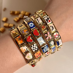 Italian charm bracelet - Etsy 日本 Italian charm bracelet - Etsy 日本