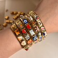 Custom Italian Charm Bracelet, Gold Italy Bracelet, Personalized Italian Friendship Bracelet, Vintage Italy Charms, Handmade Birthday Gift product logo