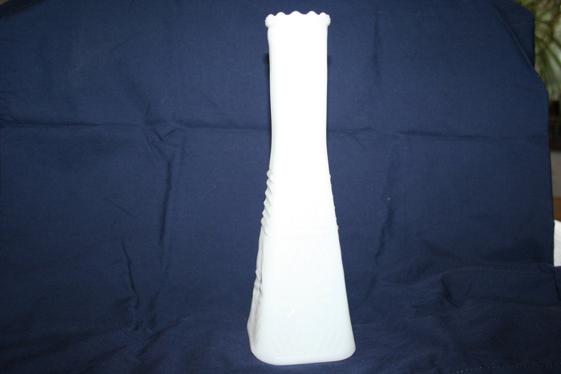 Pair of Milk Glass Bud Vase - Etsy