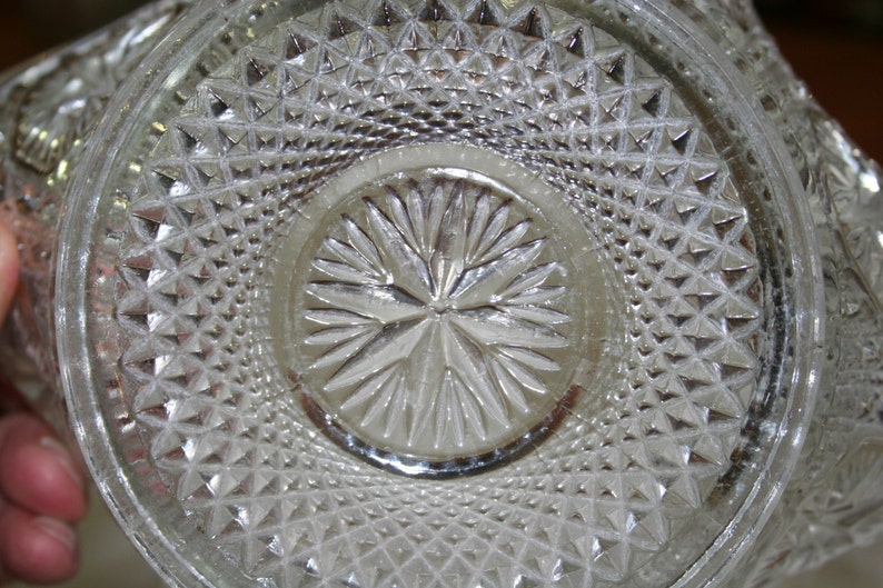 Pressed Glass Ruffled Bowl or Candy Dish