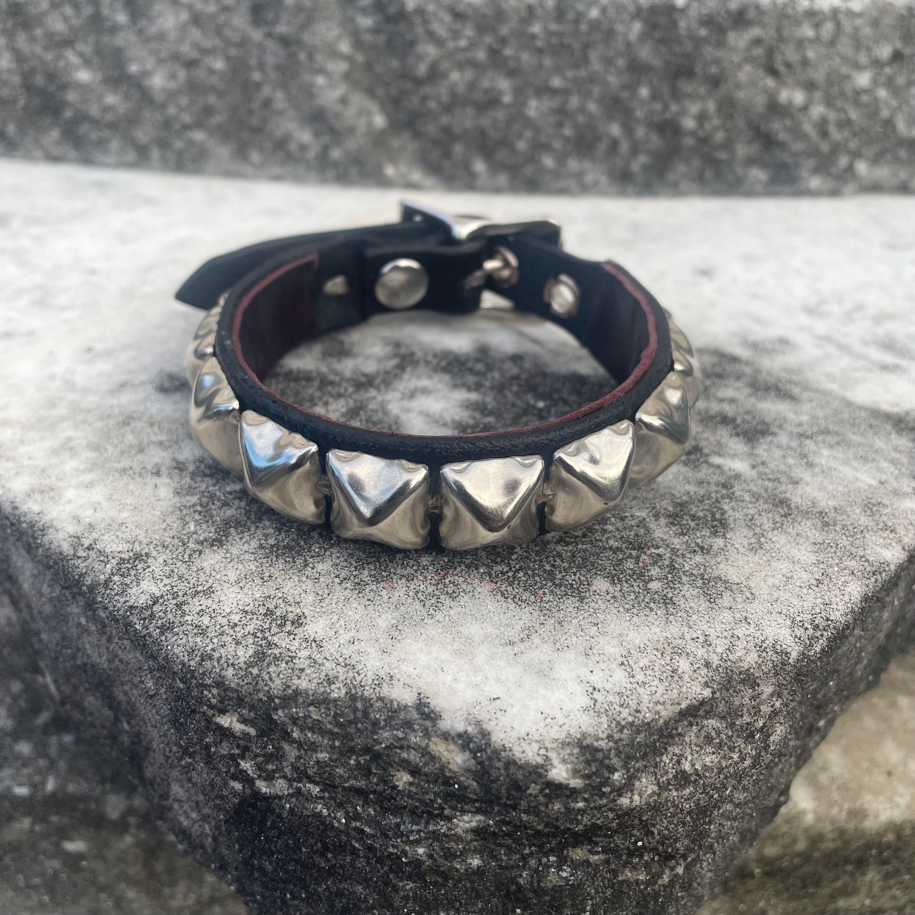 Pyramid Studded Leather Bracelet - Etsy Pyramid Studded Leather Bracelet - Etsy