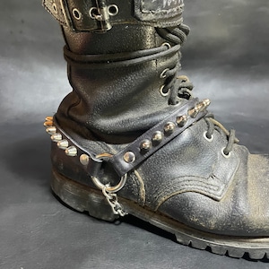 Single row small uk 77 bootstrap bootstraps boot harness pair or single punk biker hardcore 80’s uk82 motorcycle