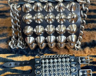Men‘s Leather Bracelet Multilayer Braided Punk Rock DJ Rap Gifts Adjustable Length 15cm-21cm Boy Stainless Steel Bracelets