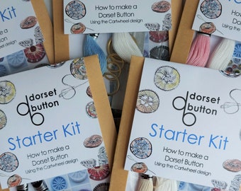 Dorset Button Starter Kit - How to make a Dorset Cartwheel Button. Ideal for beginners.