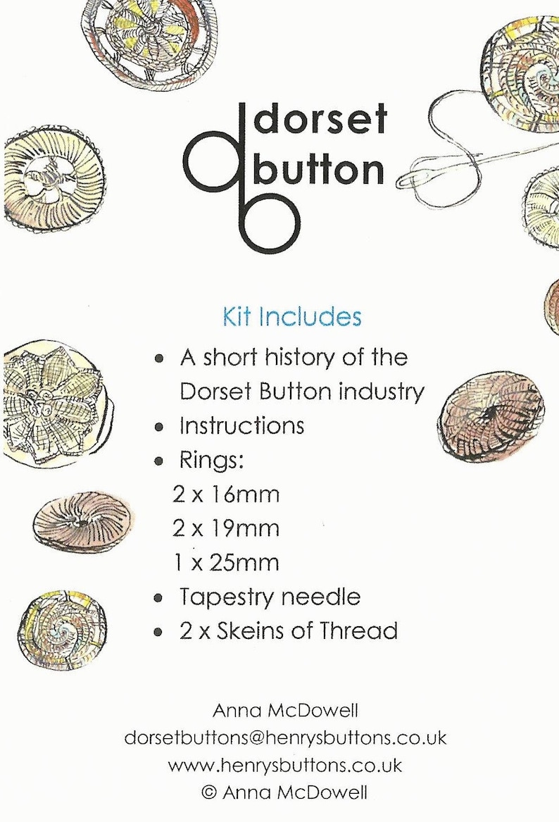 Dorset Button Starter Kit How to make a Dorset Cartwheel Button. Ideal for beginners. image 2