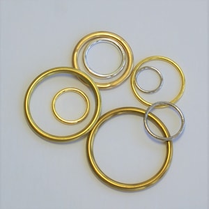 Hollow Brass and Metal Rings ideal for Dorset Buttons