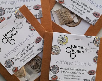 Dorset Crosswheel Button using vintage thread