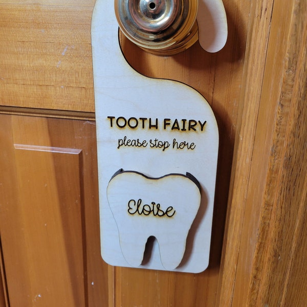 Tooth Fairy Door Hanger File Download, SVG and PNG Download, Glowforge SVG Files