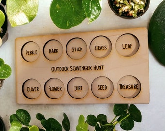 Outdoor Scavenger Hunt Laser File Download, SVG and PNG Download, Glowforge SVG Files, Files For Laser Machines