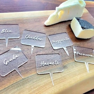 Cheese Board Markers SVG and PNG File Download, Charcuterie Board File, Cheese Marker Laser File For Download