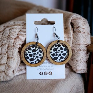 Layered Circle Earring SVG and PNG File Download, Acrylic or Wood Earring File Download, Laser Earring File