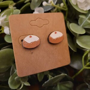 5 Designs Hanoukka - Stud Earring SVG et PNG File Download, Latke Earrings, Painted Wooden Earrings, Glowforge Tested File