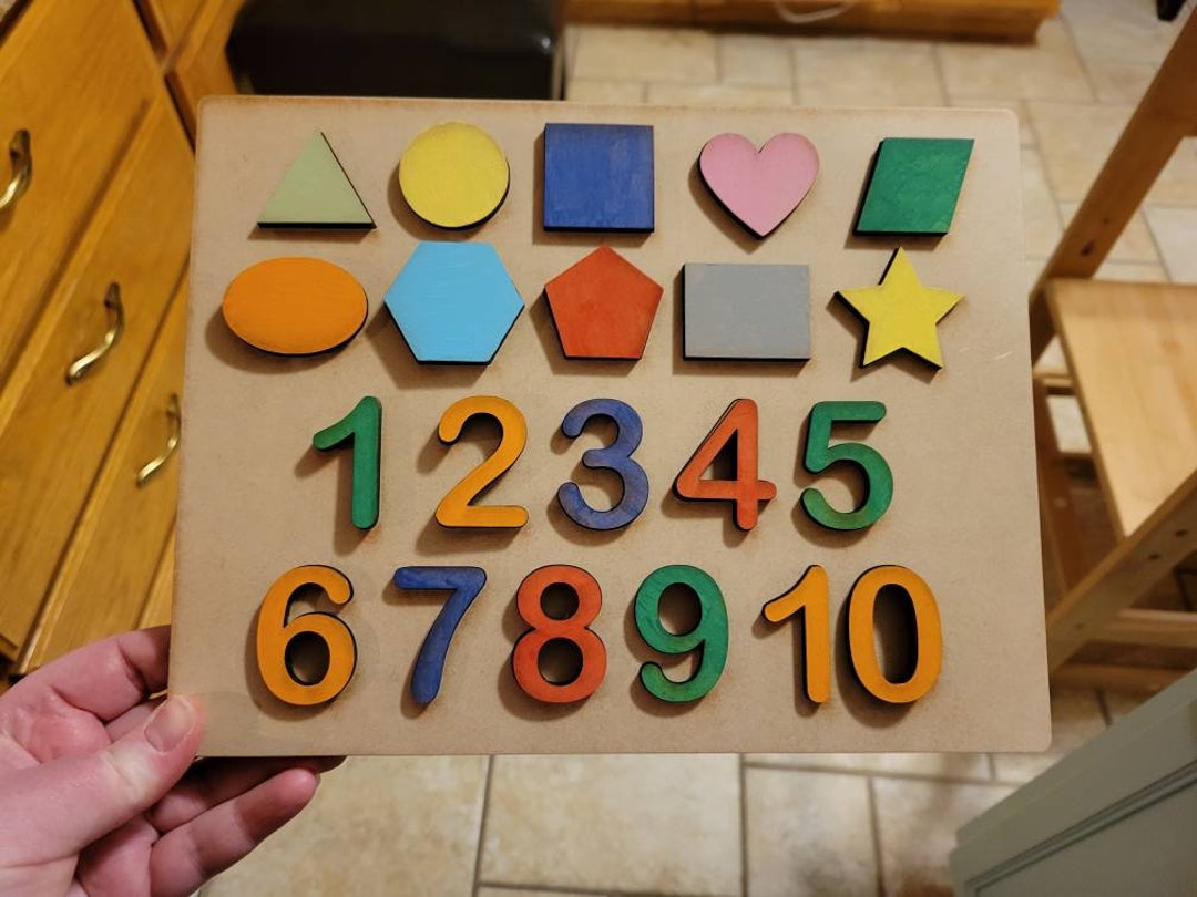 Number and Shape Puzzle SVG and PNG File Download - Etsy