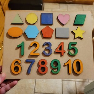 Number and Shape Puzzle SVG and PNG File Download