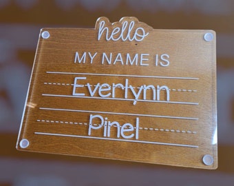 Name Tracing Acrylic Board File Download for Glowforge or Laser Cutting, SVG and PNG File Download, Learning Tools for Kids