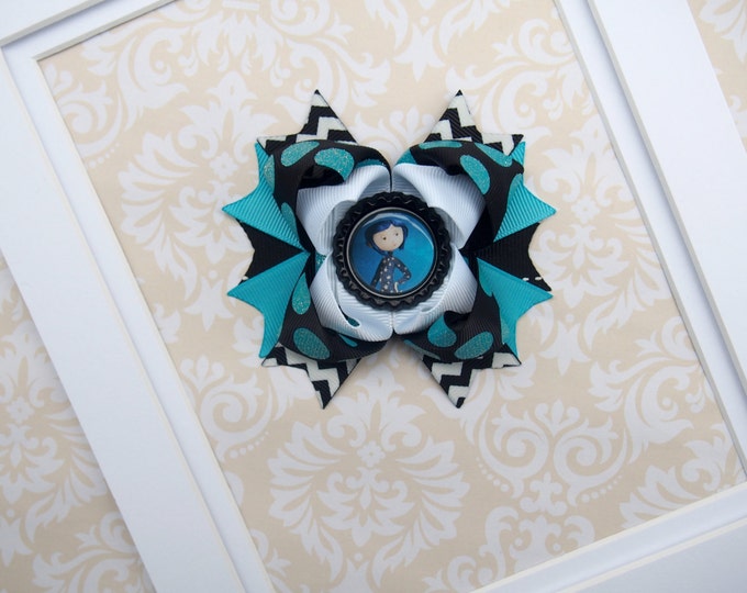 Coraline Hair Bow Coraline Hair Clip Gothic Girl Hair Bow Gothic Girl