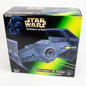 1996 Kenner Hasbro Star Wars The Power of the Force Darth Vader&#39;s TIE Fighter NIB