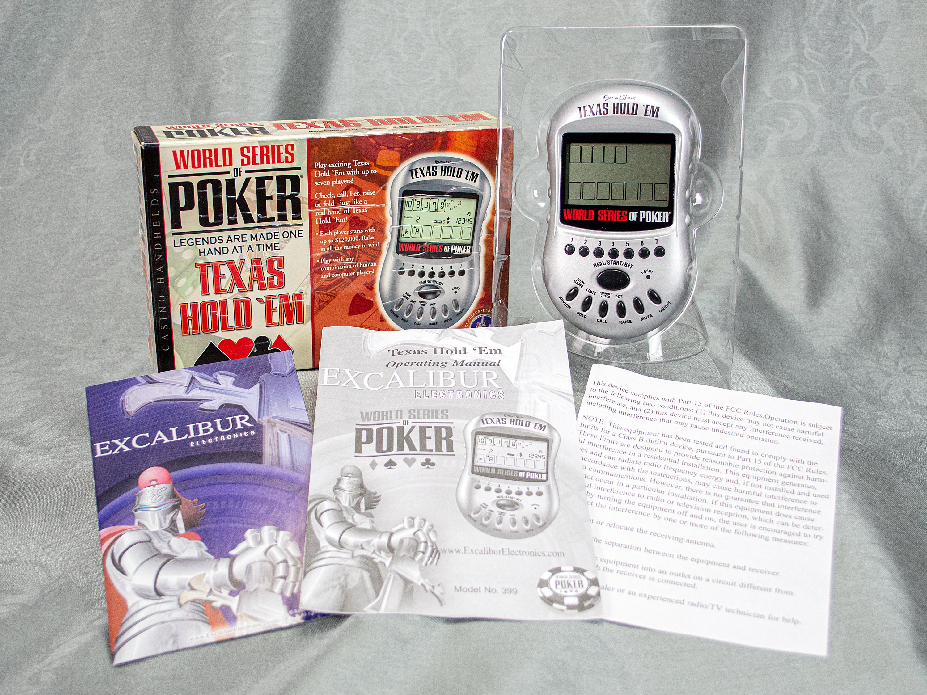 Electronic Handheld Poker Las Vegas Casino Corner 5 Card Draw