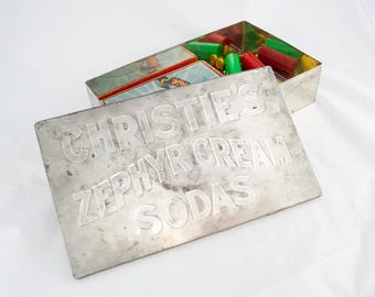 Antique Christie's Zephyr Cream Soda Cracker Biscuit Tin Box