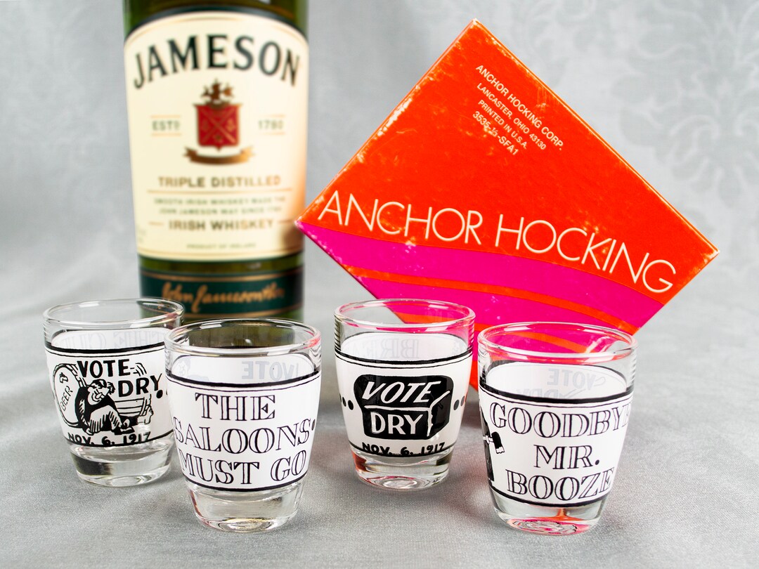 Anchor Hocking Whiskey Jiggers 50th Anniversary of Etsy