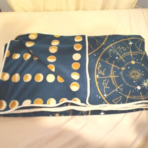 Cosmic Teal Double Pattern Blanket Throw