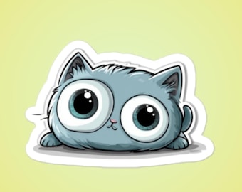 Pegatina de gato lindo