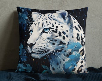 White clearance leopard pillow