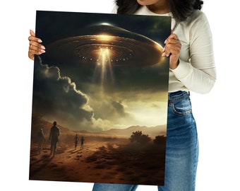 UFO Alien Ship Poster