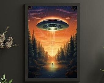 UFO Alien Abduction Poster