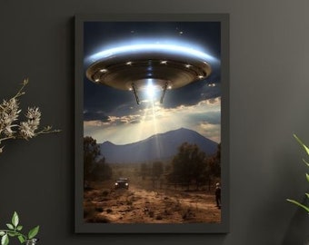 Desert Sighting UFO Poster