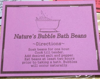 Nature's Bubble Bath Beans