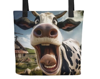 Silly Barnyard Cow Tote Bag