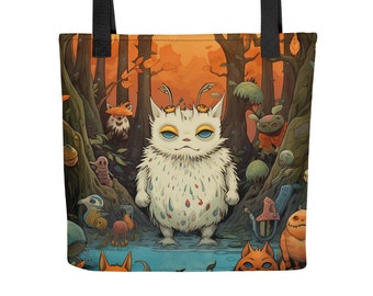 White Forest Creature Tote bag