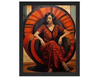 Greek Woman In A Chair Framed poster