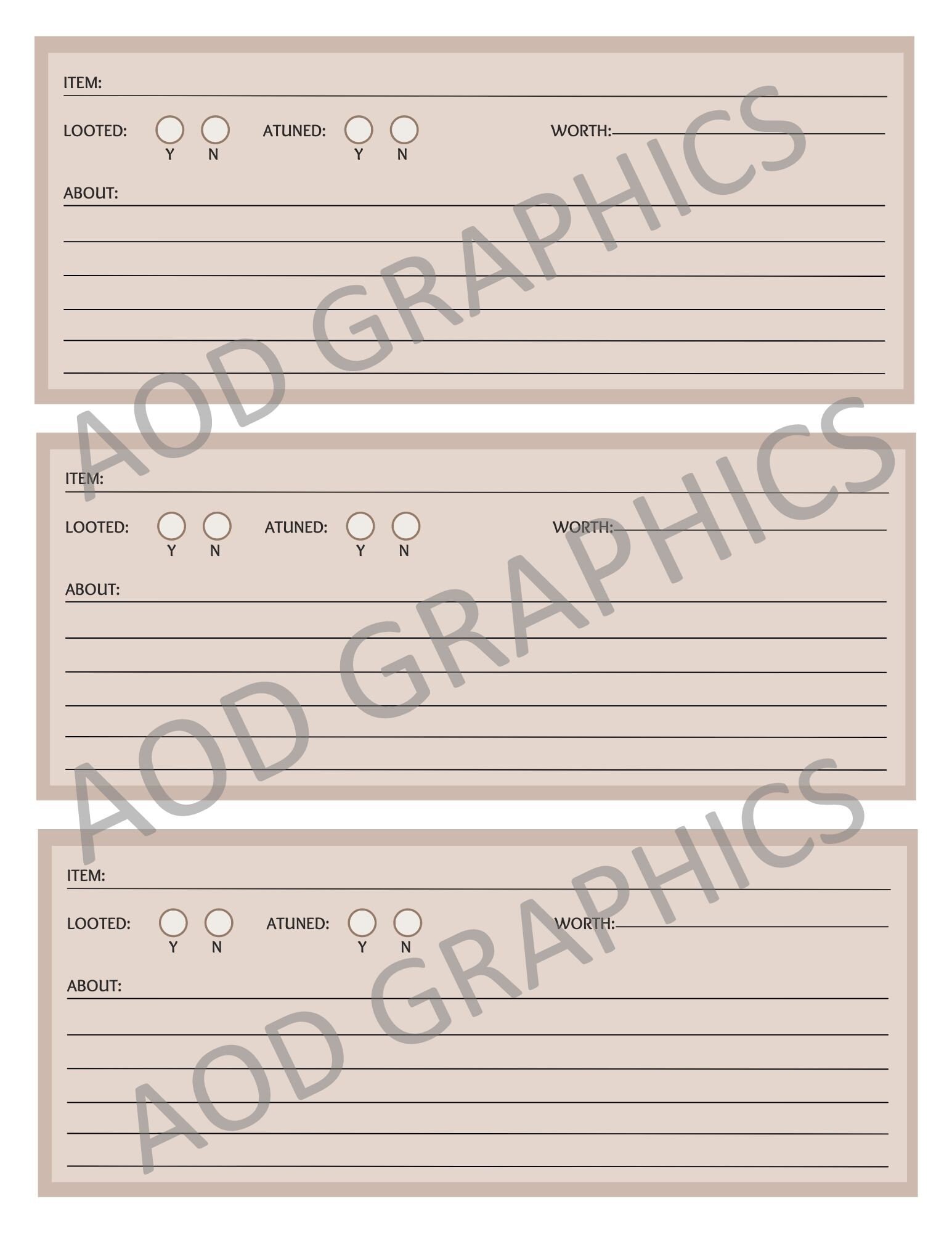 Dnd 5e Character Binder Printable Sheets Dungeons and - Etsy UK